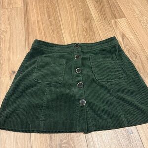 Green Corduroy Skirt Zara Woman’s Large